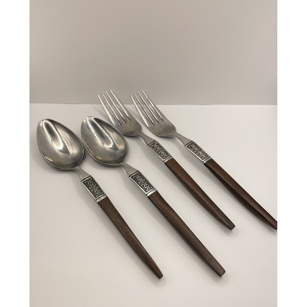 Ekco Eterna‎ LA JOYA Stainless Steel Japan Flatware Soup Spoons & Dinner Forks